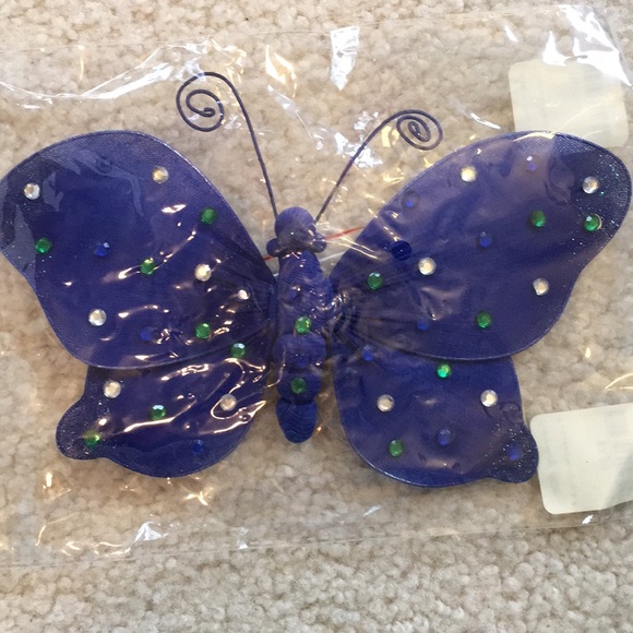 ✨2xHP✨ NWT 7 inch jeweled hanging butterflies - Picture 2 of 4